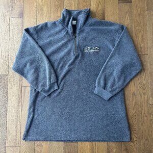 Vintage Walt Disney World 2000 Jacket Adult Size Large Gray Fleece 1/4 Zip USA